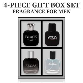 4-Piece Set, Men's Eau De Toilette Spray Gift Box, Long Lasting Fragrance, 4 Different Flavor, Perfect For Holiday Gifts, Dating, Daily Life, Parties