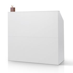 VEVOR Reception Desk, 46 Inch Rectangular Front Counter Table, Office Reception Desk, Retail Counter and Front Reception Counter, for Checkout, Lobby