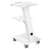 VEVOR Lab Trolley, Rolling Lab Cart with Built-in Socket, 3-Layer Metal Mobile Trolley, Tray Rolling Clinic Cart with Swivel Wheels
