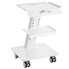VEVOR Lab Trolley, 3-Layer Rolling Lab Cart, Metal Mobile Trolley with Swivel Wheels, Tray Rolling Clinic Cart 220 lbs Weight Capacity, for Lab