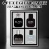 4-Piece Set, Men's Eau De Toilette Spray Gift Box, Long Lasting Fragrance, 4 Different Flavor, Perfect For Holiday Gifts, Dating, Daily Life, Parties