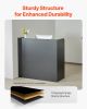VEVOR Reception Desk, 47 Inch Rectangular Front Counter Table, Office Reception Counter with Lockable Drawer and Storage Cabinet, for Checkout, Lobby