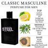 3.4 Fl Oz Men's Eau De Toilette Spray, Long-Lasting Perfume, Notes Of Lemon, Orange, Cardamom Flavor, Perfect For Dating, Daily Life, Parties