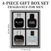 4-Piece Set, Men's Eau De Toilette Spray Gift Box, Long Lasting Fragrance, 4 Different Flavor, Perfect For Holiday Gifts, Dating, Daily Life, Parties