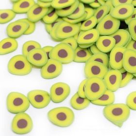Fruit Soft Pottery Slice Avocado Slice Diy Manicure Phone Case Beauty Slim Filling Material (Model: 9x11x1mm500g, Color: Avocado)