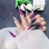 2026 Gothic Charm Press-on Nails, Valentine's Day Long Almond-shaped Press-on False Nails Set, Handmade False Nail Tips
