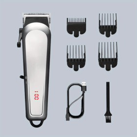 Men's Professional Hair Clipper - Cordless Hair Clipper and Trimmer Set, Used for Hair Cutting and Men's Beauty, LCD Display, Suitable for Gift Giving (title: default title)