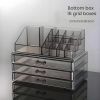 Premium See-Through Vanity Organizer - 16-Divider Top with Deep Drawer - Ideal for Beauty Products, Rings, Earrings, Craft Supplies