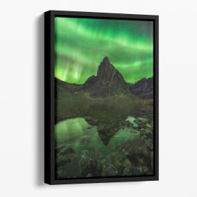 Blaze of Beauty Floating Framed Canvas (Color: Black, size: 24" x 16" / 60cm x 40cm approx)