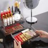 Premium See-Through Vanity Organizer - 16-Divider Top with Deep Drawer - Ideal for Beauty Products, Rings, Earrings, Craft Supplies