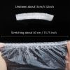 100pcs Plastic Disposable Shower Cap; Hair Dye Shower Cap; Plastic Beauty Salon Cap