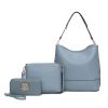 MKF Collection Wren Vegan Leather Women's Hobo with Pouch and Wristlet Wallet by Mia K- 3 pieces